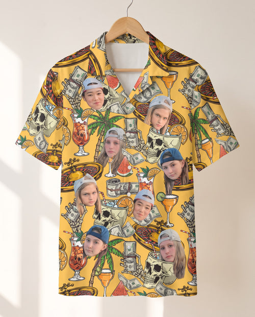 Casino Jackpot personalized Hawaiian shirt printed with customer faces