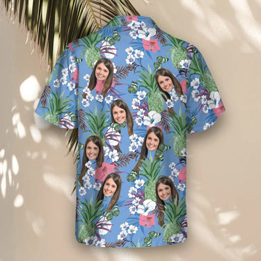 Aloha Bloom custom Hawaiian shirt with photos, example 1
