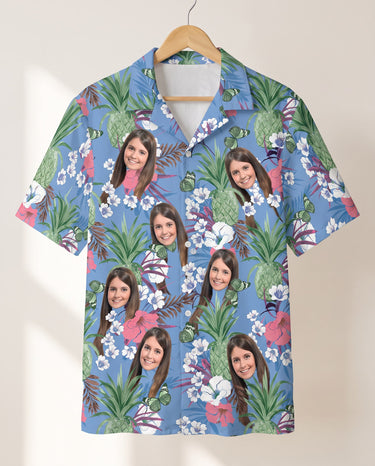Aloha Bloom personalized Hawaiian shirt printed with customer faces