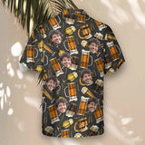 Aloha Brews custom Hawaiian shirt with photos, example 1