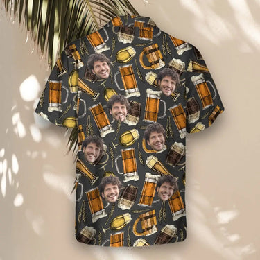 Aloha Brews custom Hawaiian shirt with photos, example 1