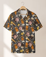 Aloha Brews personalized Hawaiian shirt printed with customer faces