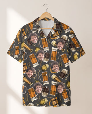 Aloha Brews personalized Hawaiian shirt printed with customer faces