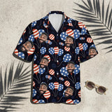 American Pride USA custom Hawaiian shirt with photos, example 1