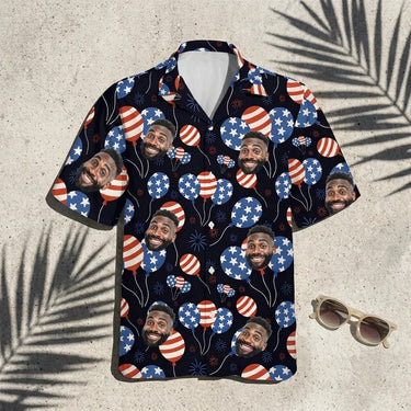 American Pride USA custom Hawaiian shirt with photos, example 1
