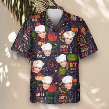 BBQ Feast Paradise custom Hawaiian shirt with photos, example 2