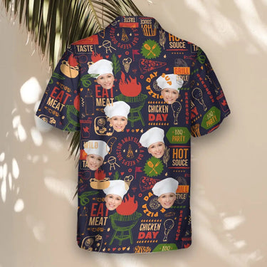 BBQ Feast Paradise custom Hawaiian shirt with photos, example 3