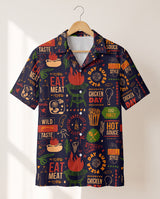 BBQ Feast Paradise Hawaiian shirt print before personalizing