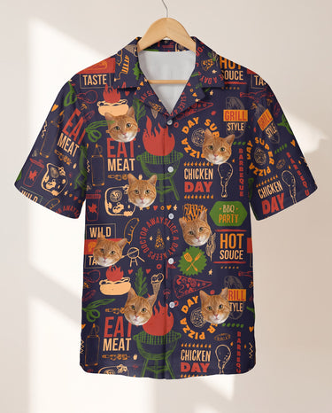 BBQ Feast Paradise personalized Hawaiian shirt printed with customer faces