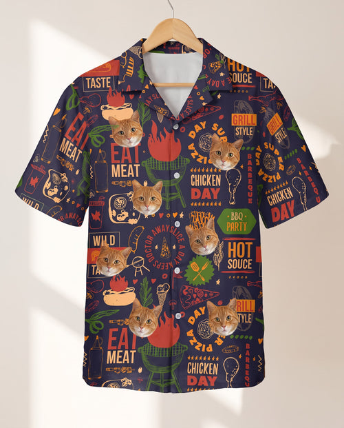 BBQ Feast Paradise personalized Hawaiian shirt printed with customer faces