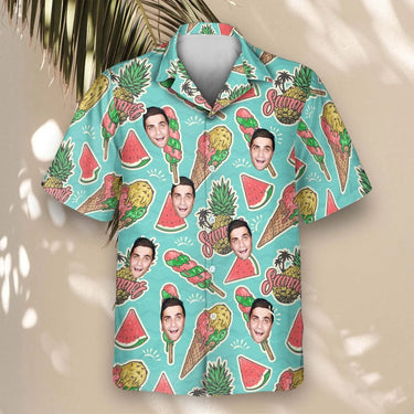Beach Holiday custom Hawaiian shirt with photos, example 2