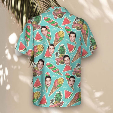 Beach Holiday custom Hawaiian shirt with photos, example 3