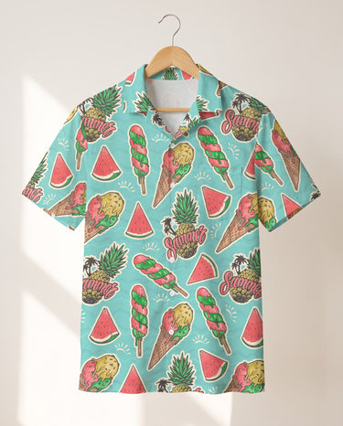 Beach Holiday Hawaiian shirt print before personalizing
