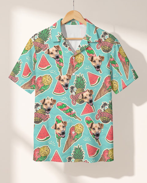 Beach Holiday personalized Hawaiian shirt printed with customer faces