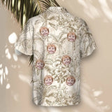 Beige Island Breeze custom Hawaiian shirt with photos, example 3