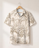 Beige Island Breeze Hawaiian shirt print before personalizing