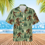 Bigfoot Disc Golf Hawaiian Shirt print before personalizing, front view