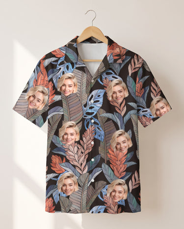 Bird of Paradise Silk Tropical personalized Hawaiian shirt printed with customer faces