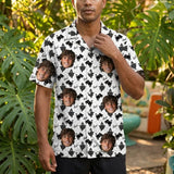Black Cat Silhouette Halloween custom Hawaiian shirt with photos, example 2