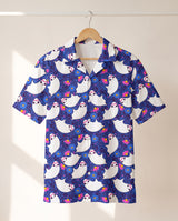 Boo Ghost Halloween Hawaiian shirt print before personalizing