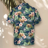 Botanical Tropical Florals custom Hawaiian shirt with photos, example 1