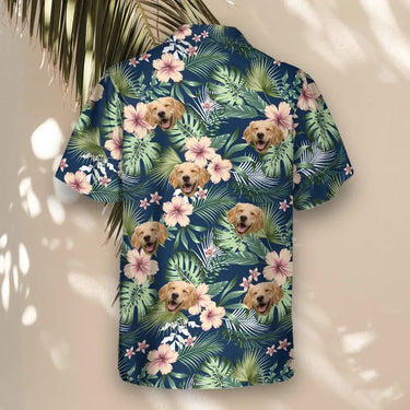 Botanical Tropical Florals custom Hawaiian shirt with photos, example 1