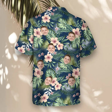 Botanical Tropical Florals custom Hawaiian shirt with photos, example 3