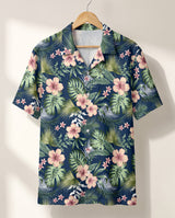 Botanical Tropical Florals Hawaiian shirt print before personalizing