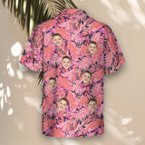 Bright Colorful Tropical Florals custom Hawaiian shirt with photos, example 1