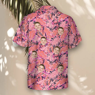 Bright Colorful Tropical Florals custom Hawaiian shirt with photos, example 1