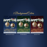 Personalized Christmas in Heaven blanket in 3 colors: midnight blue, evergreen and burgundy