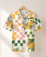 Citrus Splash Hawaiian shirt print before personalizing