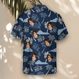 Coconut Palm Delight custom Hawaiian shirt with photos, example 3