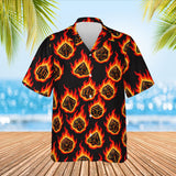 Critical Hit Dice RPG Hawaiian Shirt print before personalizing, front view