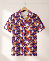 Cute Ghost Halloween Hawaiian shirt print before personalizing