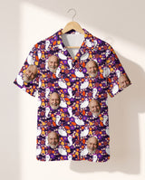 Cute Ghost Halloween personalized Hawaiian shirt printed with customer faces
