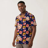 Cute Pumpkin Halloween custom Hawaiian shirt with photos, example 1