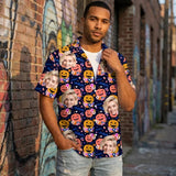 Cute Pumpkin Halloween custom Hawaiian shirt with photos, example 2