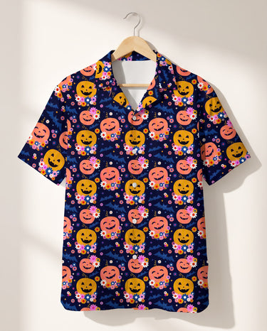 Cute Pumpkin Halloween Hawaiian shirt print before personalizing
