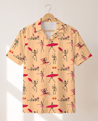 Dead Surfer Skeleton Hawaiian shirt print before personalizing
