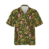 Dice Goblin RPG Hawaiian Shirt personalized with printed faces, front view