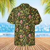 Dice Goblin RPG Hawaiian Shirt with custom faces, back view