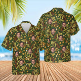 Dice Goblin RPG Hawaiian Shirt with custom faces, front and back