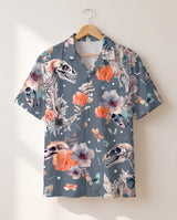 Dino Flower Floral Hawaiian shirt print before personalizing