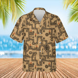 Dungeon Map RPG Hawaiian Shirt print before personalizing, front view