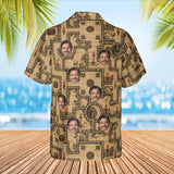 Dungeon Map RPG Hawaiian Shirt with custom faces, back view