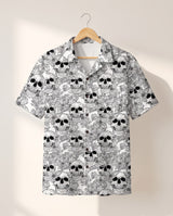 Edgy Skull Surf Hawaiian shirt print before personalizing