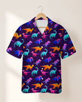 Electric Neon Dinosaur Hawaiian shirt print before personalizing