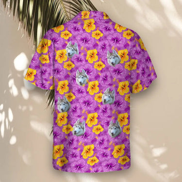 Enchanted Hibiscus Garden custom Hawaiian shirt with photos, example 3