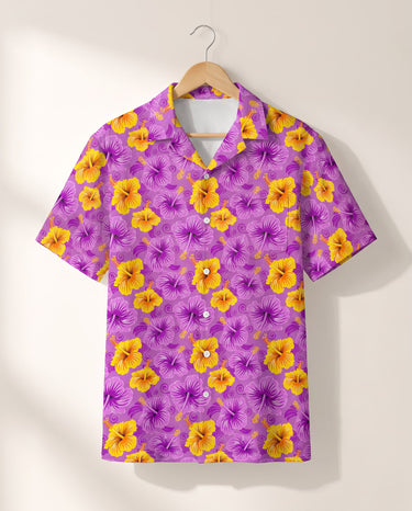 Enchanted Hibiscus Garden Hawaiian shirt print before personalizing